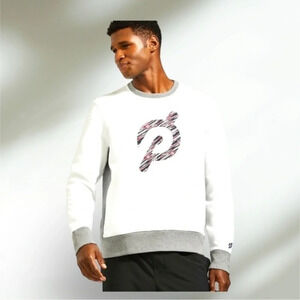 FOURLAOS x Peloton Men’s White Color-block Crewneck Pullover Size M